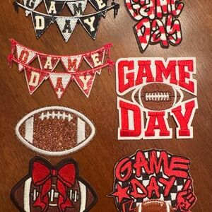 NEW Game Day Football Embroidered Patches Set